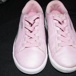 Pink Leather Addias Tennis shoe size 1 C